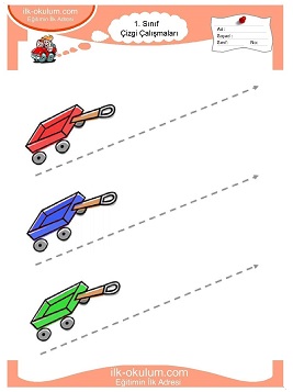 Çocuklar İçin Çizgi Çalışma Sayfaları 